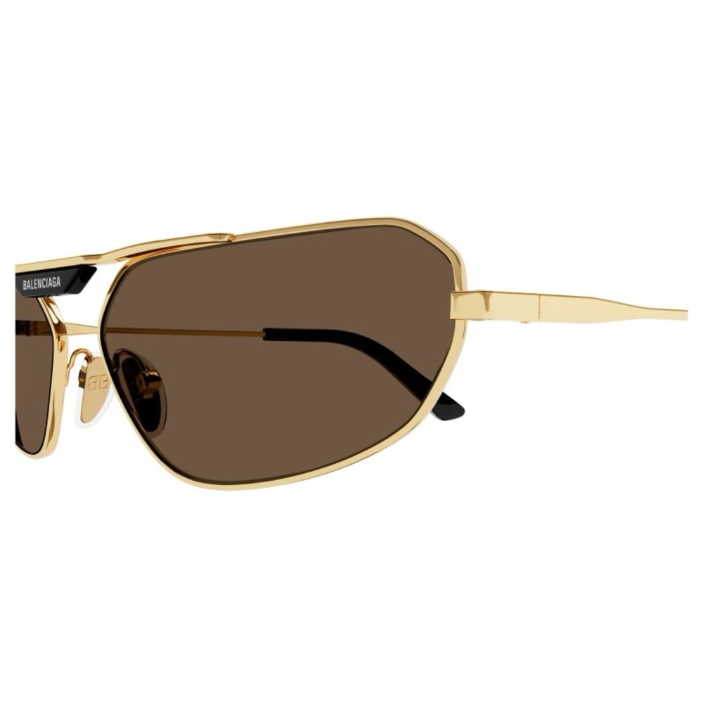 NEW BB0245S 003 BALENCIAGA WOMEN SUNGLASSES GOLD BROWN BB 0245S 003 EYEWEAR - Picture 4 of 5